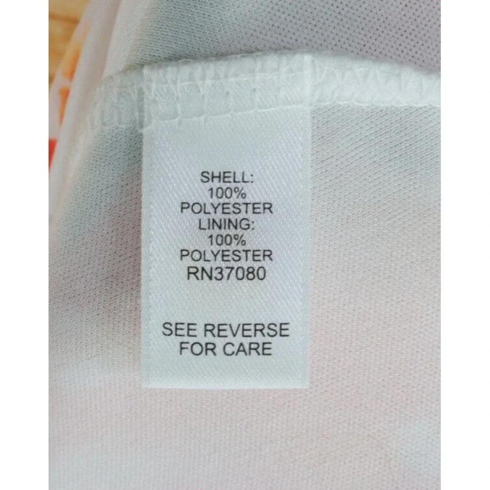 Cato Hi-Low Skirt Lined Womens Size 16 White Orange Green Floral Polyester‎ Zip